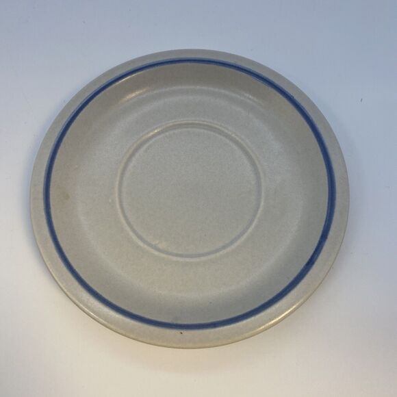 Pfaltzgraff Yorktowne Saucer / Small Plate 6” White w/Blue Trim - Picture 1 of 7